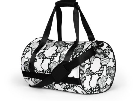 Black and White Graffiti Clouds Gym Bag Online now