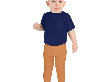 Active Adventures: Solid Color Leggings for Energetic Boys - Raw Sienna Online Hot Sale