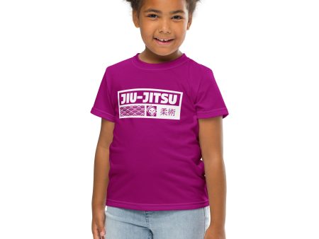 Adventurous Protection: Girl s Short Sleeve Jiu-Jitsu Rash Guard - Fresh Eggplant Online Sale