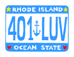 401 LUV   Rhode Island Ocean State License Plate (8.5 x 11 ) color print Online Sale