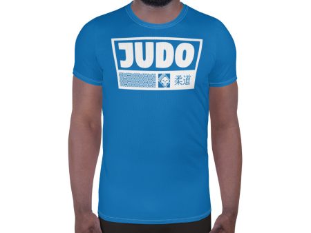 Athletic Men s Short Sleeve Judo Rash Guard - Lightweight Design - Azul Online now