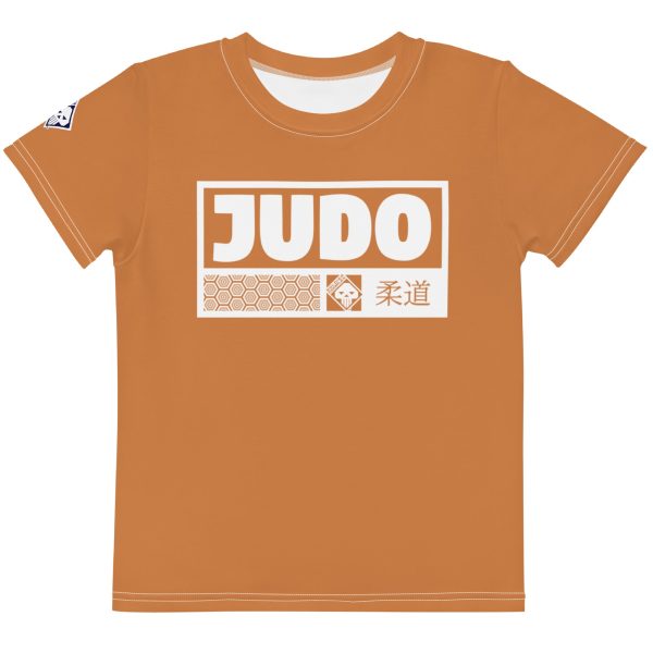 Active Lifestyle Attire: Boy s Short Sleeve Judo Rash Guard - Raw Sienna Hot on Sale