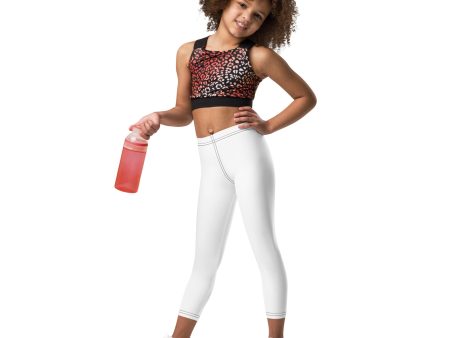 Brighten Up Playtime: Girls  Solid Workout Leggings - Snow Cheap