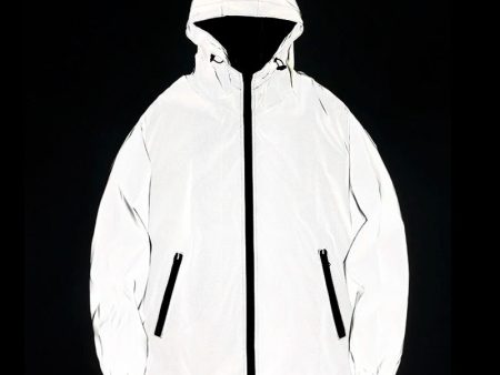 Harajuku Night Runner: Reflective Hooded Windbreaker Sale