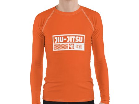 Mens Long Sleeve BJJ Rash Guard - Jiu-Jitsu 015 - Flamingo Hot on Sale