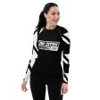 Womens Long Sleeve BJJ Rash Guard - Jiu-Jitsu 022 - Houndstooth 002 Noir Supply