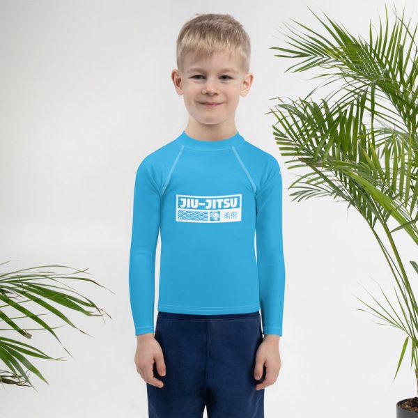 Kid s Boys Long Sleeve BJJ Rash Guard Jiu-Jitsu 005 - Cyan Online Hot Sale