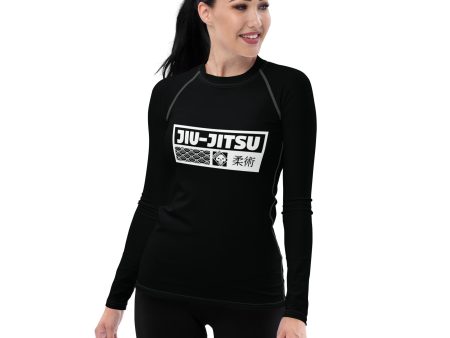 Womens Long Sleeve BJJ Rash Guard - Jiu-Jitsu 015 - Noir Discount