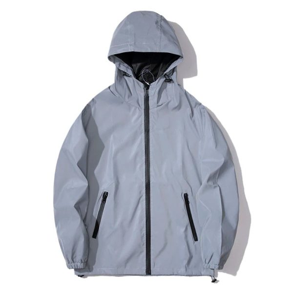 Harajuku Night Runner: Reflective Hooded Windbreaker Sale