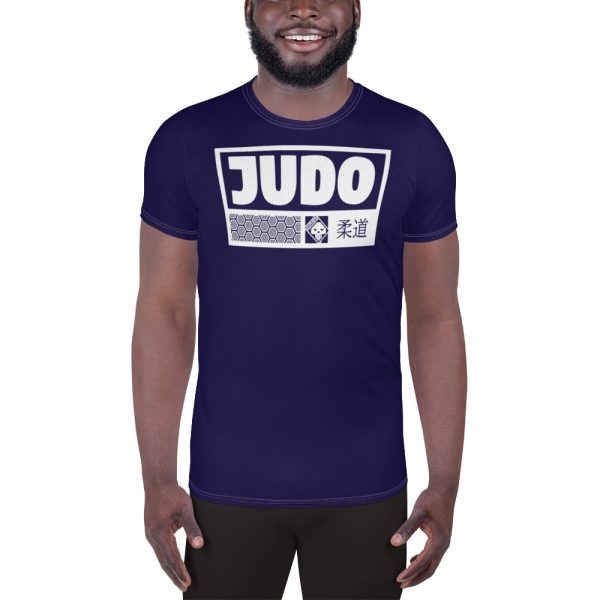 Short Sleeve Judo Rash Guard for Men - Durable and Comfortable - Midnight Blue Online Hot Sale