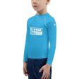 Kid s Boys Long Sleeve BJJ Rash Guard Jiu-Jitsu 005 - Cyan Online Hot Sale