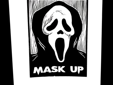 Ghostface  Mask Up  Scream - Screen Print Cheap