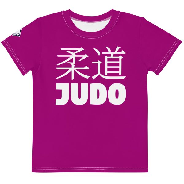 Fashionable Performance: Boy s Short Sleeve Classic Judo Rash Guard - Vivid Purple Fashion