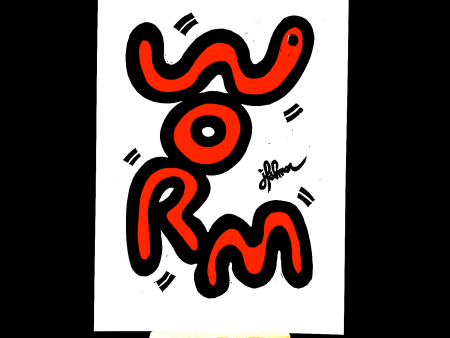 WORM   - Keith Haring inspired on Sale