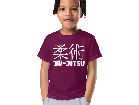 Adventure-Ready: Boy s Short Sleeve Classic Jiu-Jitsu Rash Guard - Tyrian Purple Online Hot Sale