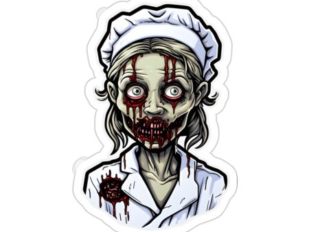 Nurse of the Undead: Halloween Zombie Nurse Stickers for All Ages Fashion