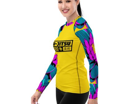 Womens Long Sleeve BJJ Rash Guard - Jiu-Jitsu 020 - Dahlia 001 Online now