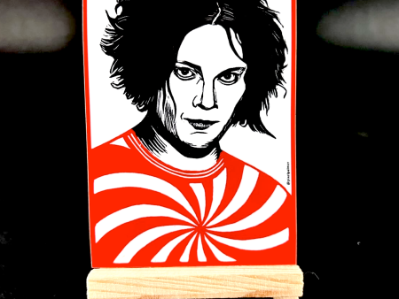 Jack White  Black Hair  - Sticker Online now