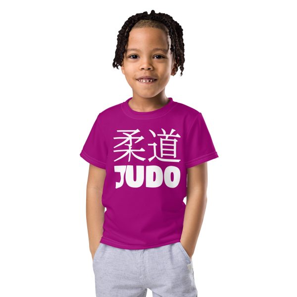 Fashionable Performance: Boy s Short Sleeve Classic Judo Rash Guard - Vivid Purple Fashion