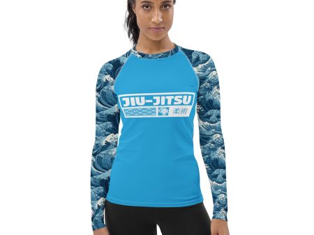 Womens Long Sleeve BJJ Rash Guard - Jiu-Jitsu 025 - Tempest 003 Hot on Sale