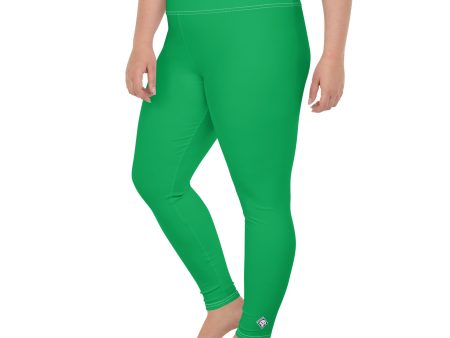 Workout Elegance: Plus Size Solid Color Yoga Pants - Jade Cheap