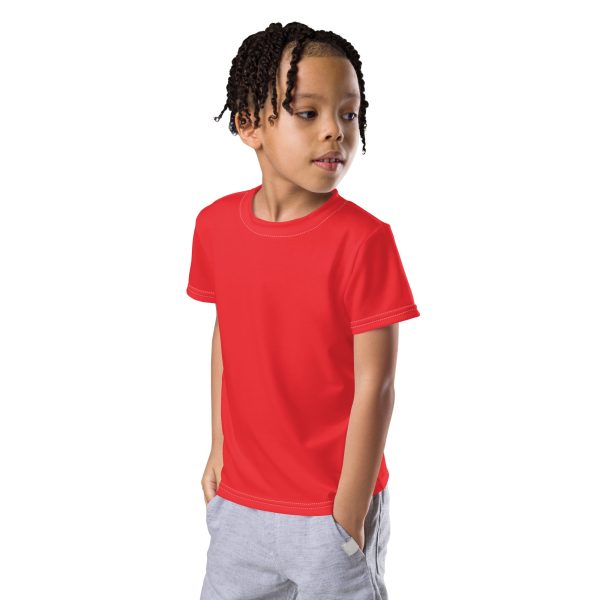 Active Boys  Essential: Short Sleeve Solid Color Rash Guard - Scarlet For Discount