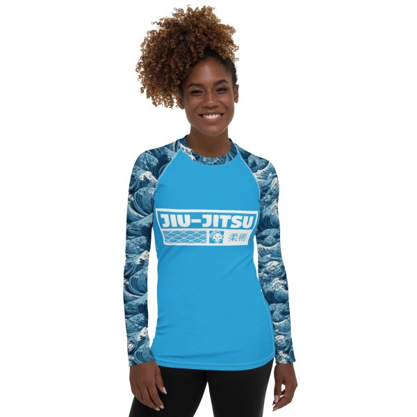 Womens Long Sleeve BJJ Rash Guard - Jiu-Jitsu 025 - Tempest 003 Hot on Sale