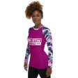 Womens Long Sleeve BJJ Rash Guard - Jiu-Jitsu 023 - Purple Wave 002 Online Hot Sale