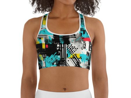 Mile After Mile - Tropical Thunder 001 Racer Back Sports Bra Fashion