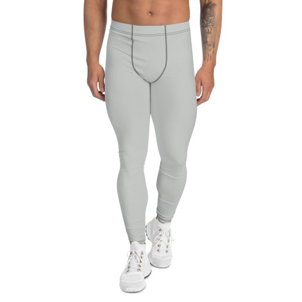 Active Chic: Men s Solid Color Workout Leggings - Smoke For Sale