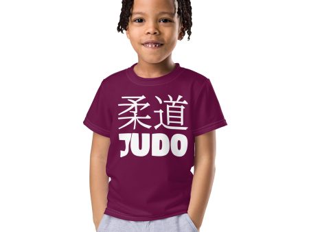 Adventure-Ready: Boy s Short Sleeve Classic Judo Rash Guard - Tyrian Purple For Discount