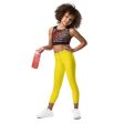 Active Days, Vibrant Ways: Girls  Solid Workout Leggings - Golden Sun Cheap