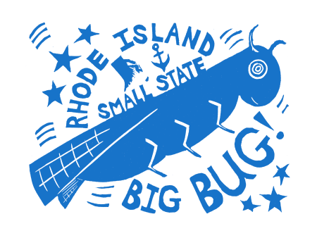 Small State, Big Bug! Rhode Island (8.5 x 11 ) color print Online Sale