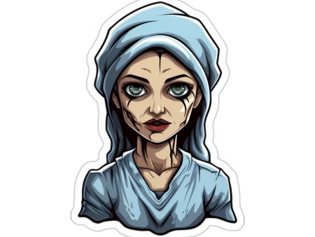 Zombie Nurse Delights: Spooky Halloween Stickers for All Ages on Sale