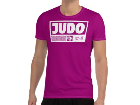 Men s Short Sleeve Rash Guard for Judo - Durable and Stylish - Vivid Purple Hot on Sale