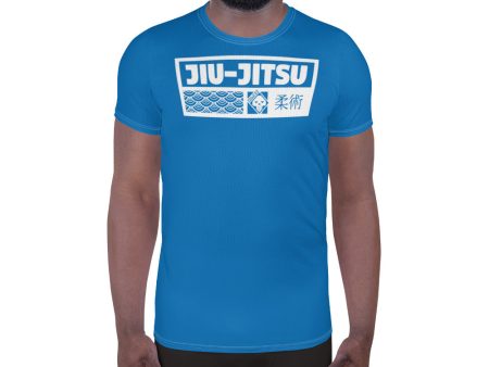 Athletic Men s Short Sleeve Jiu-Jitsu Rash Guard - Durable and Stylish - Azul Online Hot Sale