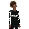 Womens Long Sleeve BJJ Rash Guard - Jiu-Jitsu 022 - Houndstooth 002 Noir Supply