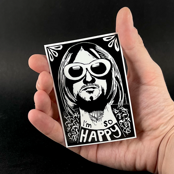 Kurt Cobain - sticker Hot on Sale