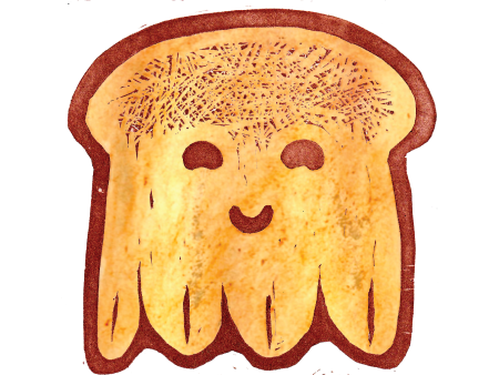 Toast Ghost (8.5 x 11 ) color print Online Hot Sale