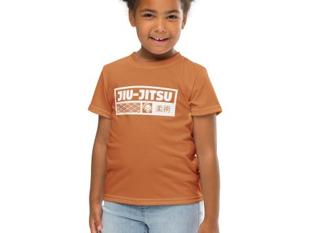 Beach Day Essential: Girl s Short Sleeve Jiu-Jitsu Rash Guard - Raw Sienna For Cheap